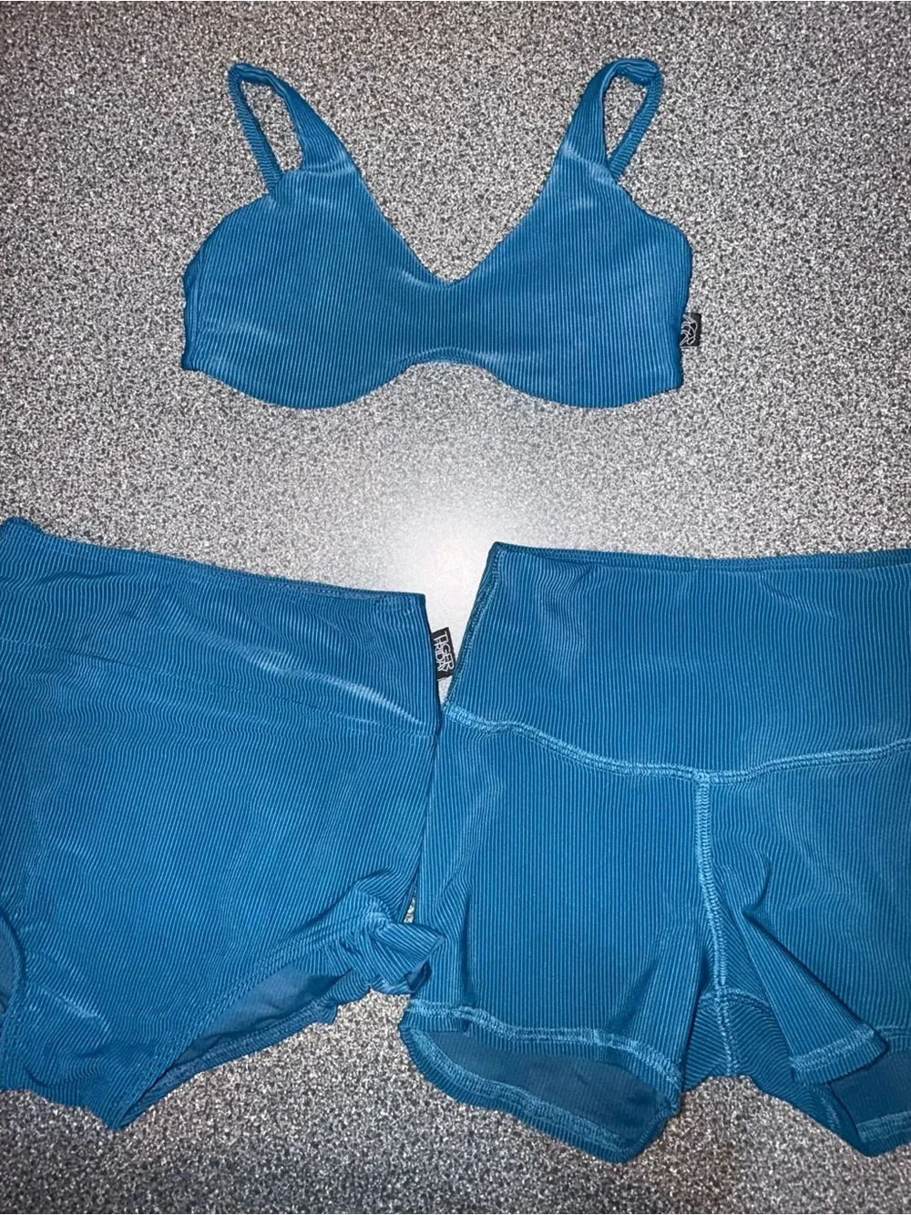 Tiger Friday Ruth Dance 3 Piece Set Teal Size Child X-Large, Bralette,Shorties